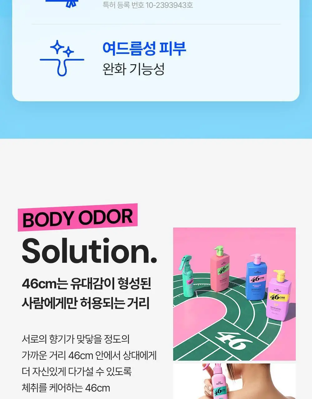 [인생84 PICK] 46cm 체취 땀냄새 솔루션 약산성 데오드란트 바디워시 600ml 3종 택1 상세페이지 3